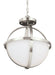 Alturas Two Light Semi-Flush Convertible Pendant in Brushed Nickel