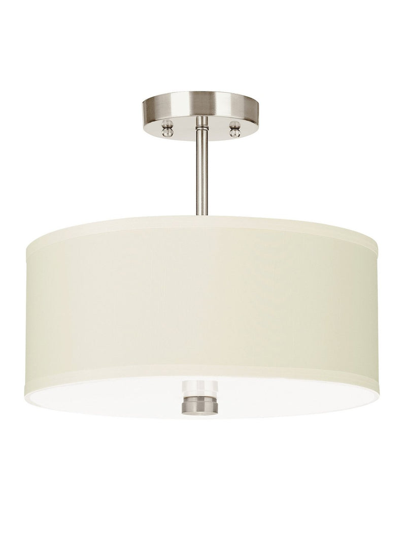Dayna 2-Light Convertible Pendant in Brushed Nickel