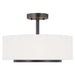 Nance Two Light Semi-Flush Convertible Pendant in Bronze