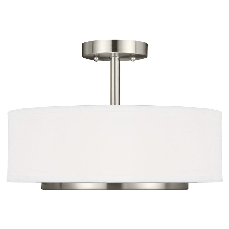 Nance 2-Light Convertible Pendant in Brushed Nickel