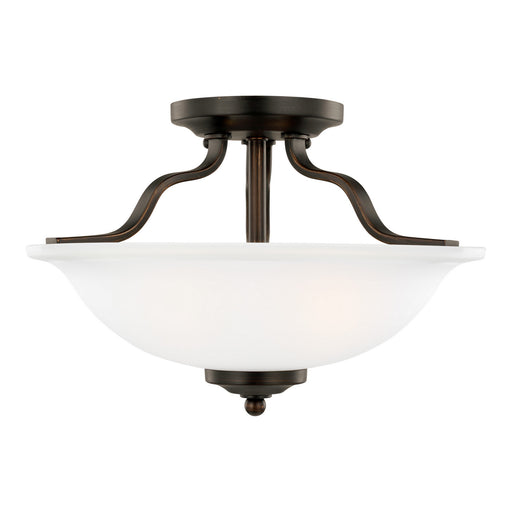 Emmons Two Light Semi-Flush Mount in Bronze