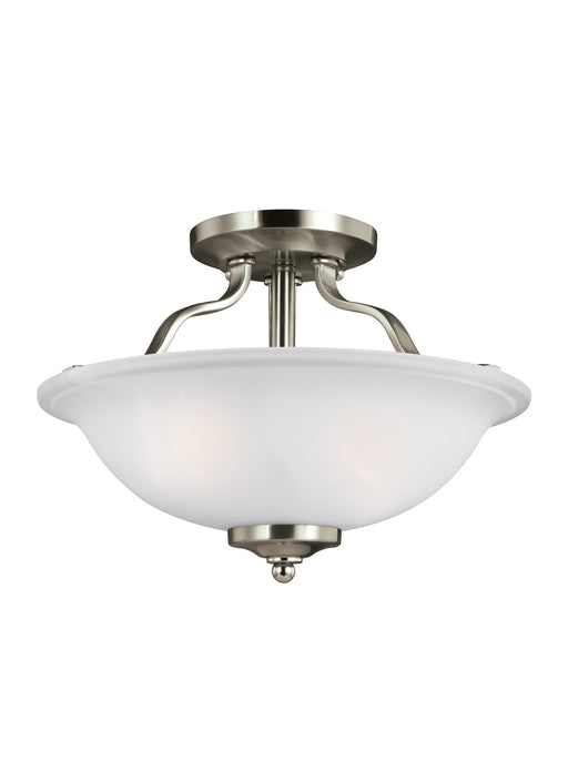 Emmons Two Light Semi-Flush Mount in Brushed Nickel