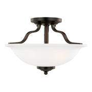 Emmons 2-Light Semi-Flush Mount in Bronze