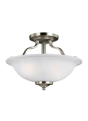 Emmons 2-Light Semi-Flush Mount in Brushed Nickel