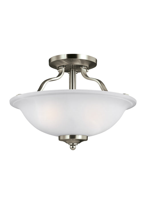 Emmons Two Light Semi-Flush Mount in Brushed Nickel