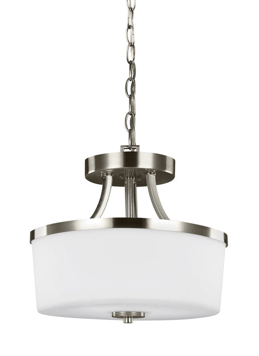 Hettinger 2-Light Convertible Pendant in Brushed Nickel