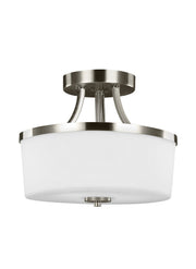 Hettinger 2-Light Convertible Pendant in Brushed Nickel