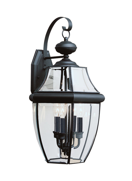 Lancaster Three Light Outdoor Wall Lantern in Black