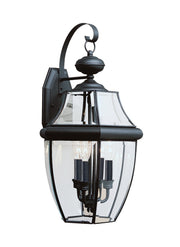 Lancaster 3-Light Outdoor Wall Lantern in Black