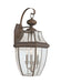 Lancaster Three Light Outdoor Wall Lantern in Antique Bronze