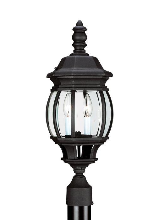 Wynfield Two Light Outdoor Post Lantern in Black