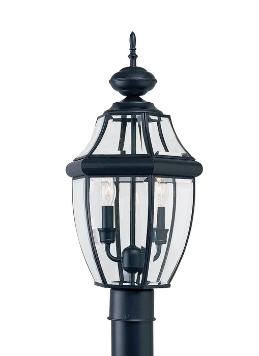 Lancaster Two Light Outdoor Post Lantern in Black