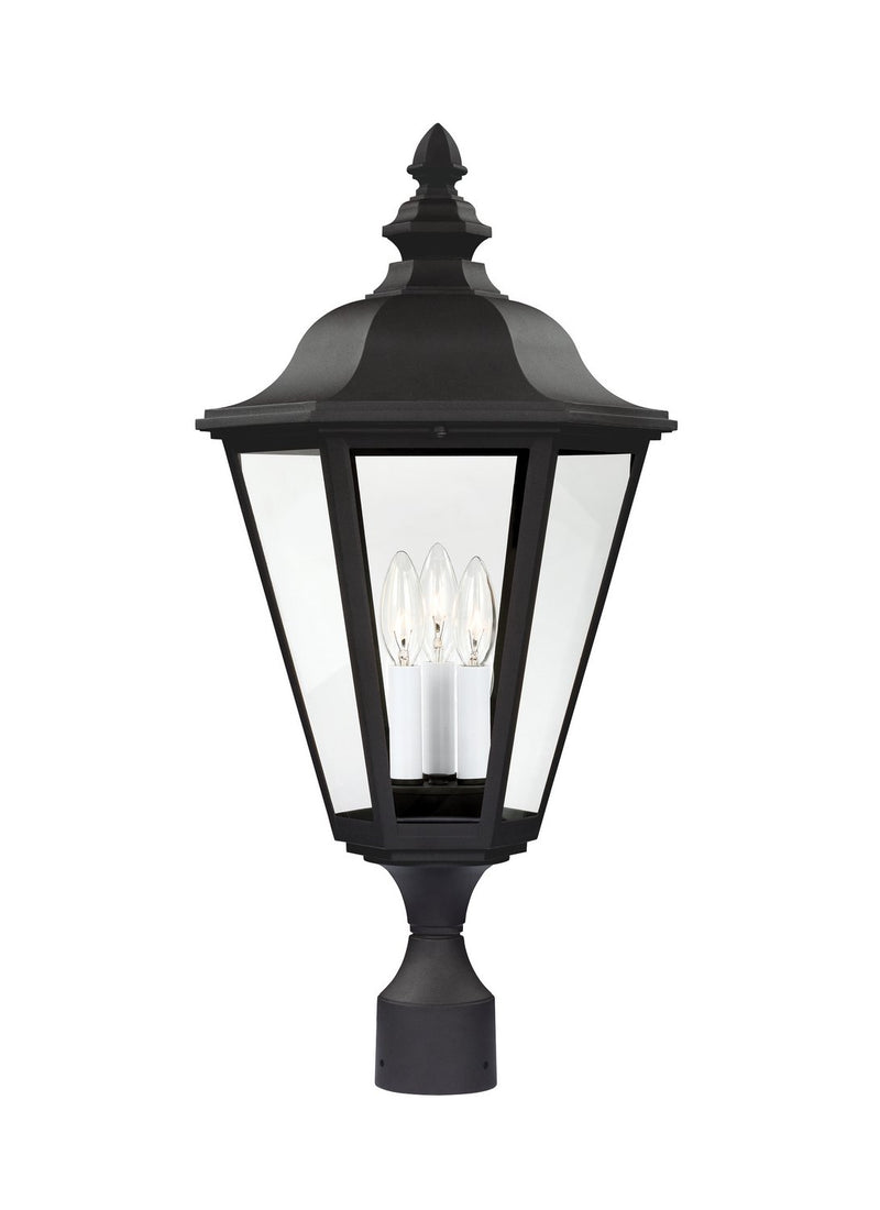 Brentwood 3-Light Outdoor Post Light in Black