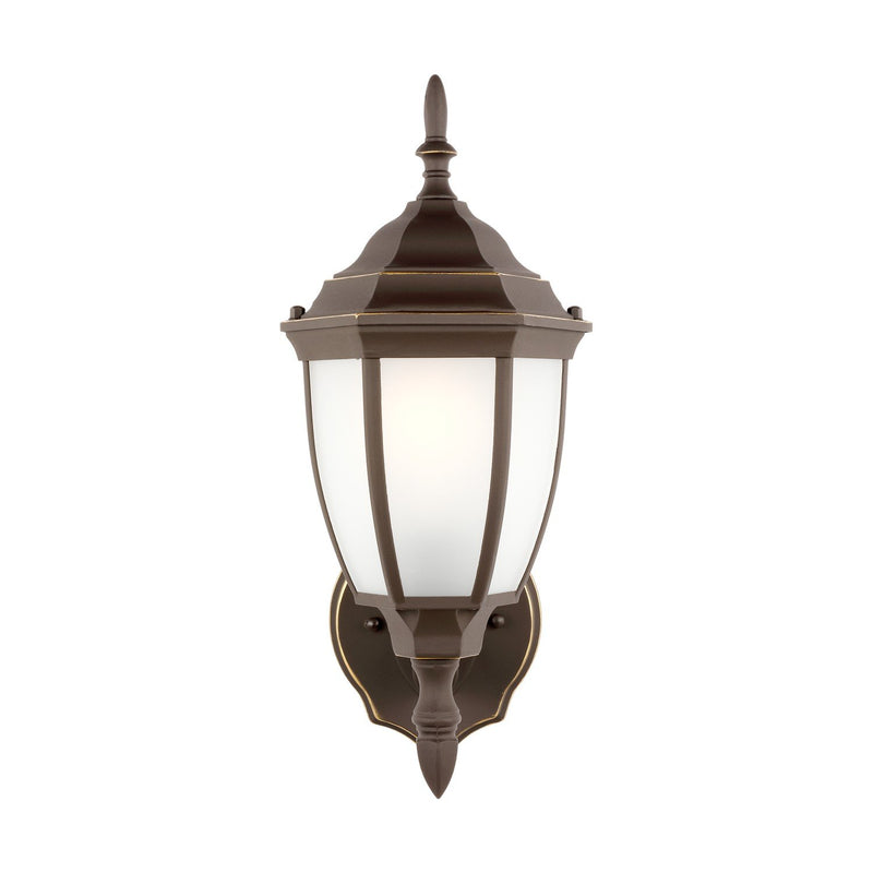 Bakersville 15.5" Satin Etched Outdoor Wall Lantern in Antique Bronze