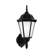 Bakersville 17" Satin Etched Outdoor Wall Lantern in Black