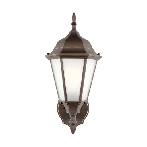Bakersville 17" Satin Etched Outdoor Wall Lantern in Antique Bronze