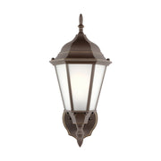 Bakersville 17" Satin Etched Outdoor Wall Lantern in Antique Bronze