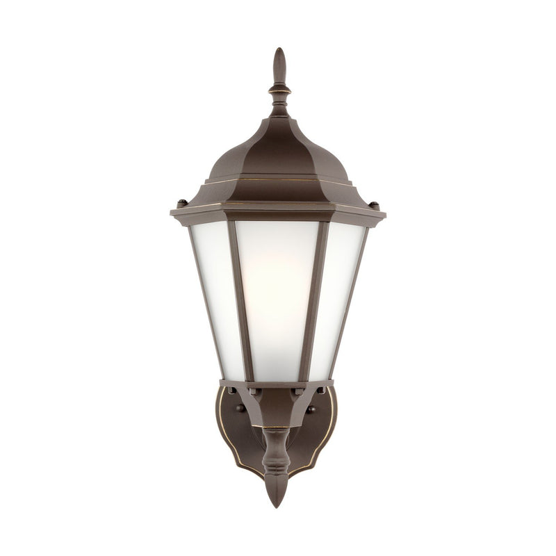 Bakersville 17" Satin Etched Outdoor Wall Lantern in Antique Bronze