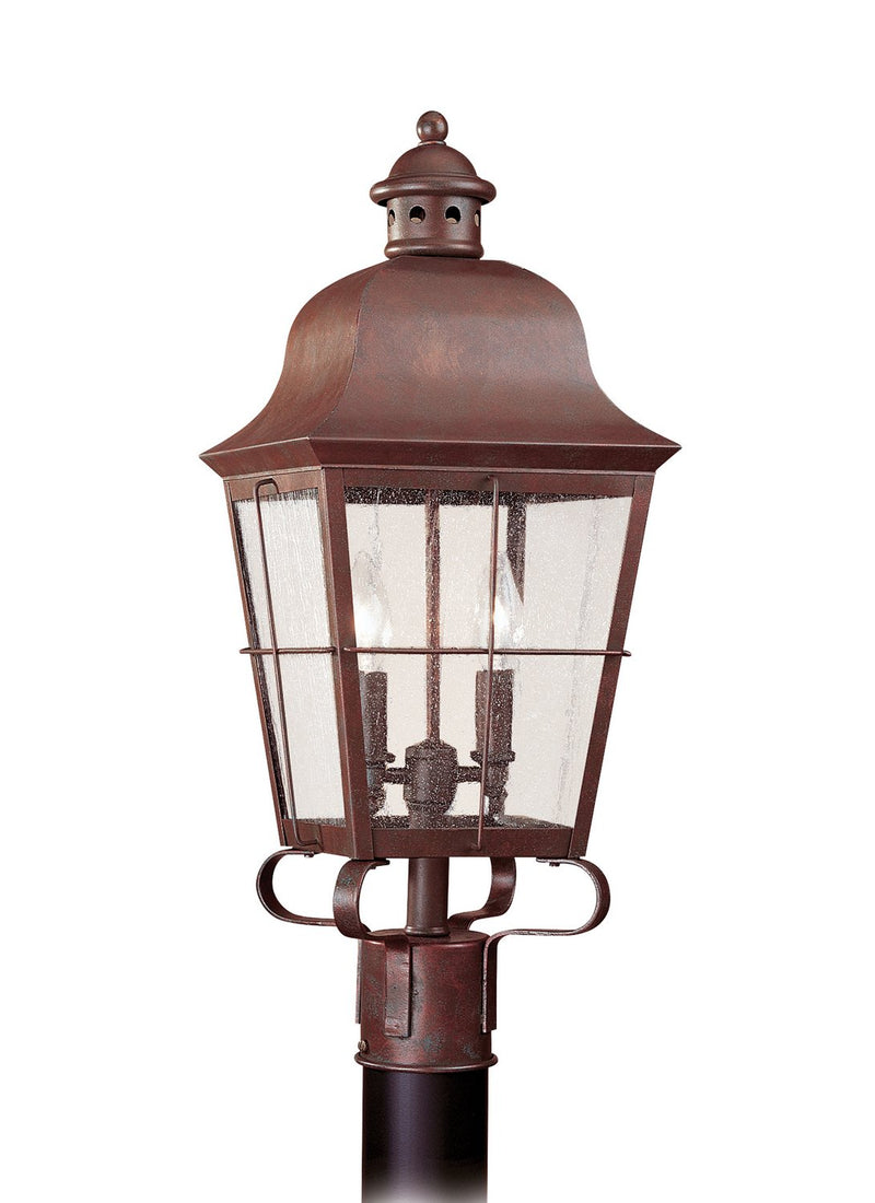 Chatham 2-Light Outdoor Post Light in Weathered Copper
