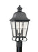 Chatham Two Light Outdoor Post Lantern in Oxidized Bronze