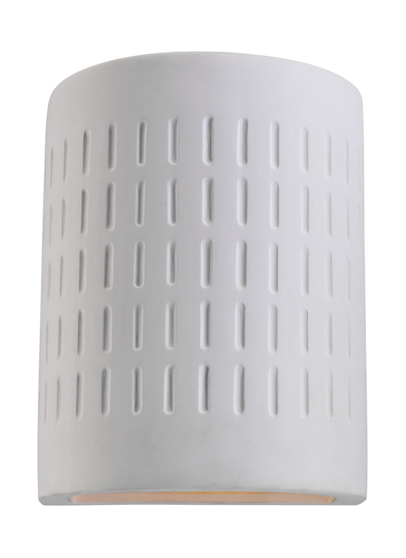 Paintable Ceramic Sconces One Light Outdoor Wall Lantern in Unfinished Ceramic