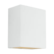 Paintable Ceramic Sconces Rectangular Outdoor Wall Lantern in Unfinished Ceramic