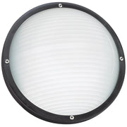 Bayside Round Outdoor Wall Sconce in Black