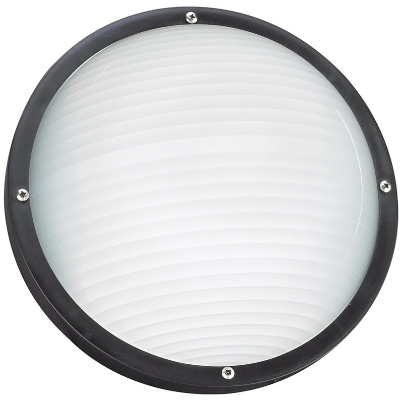 Bayside Round Outdoor Wall Sconce in Black