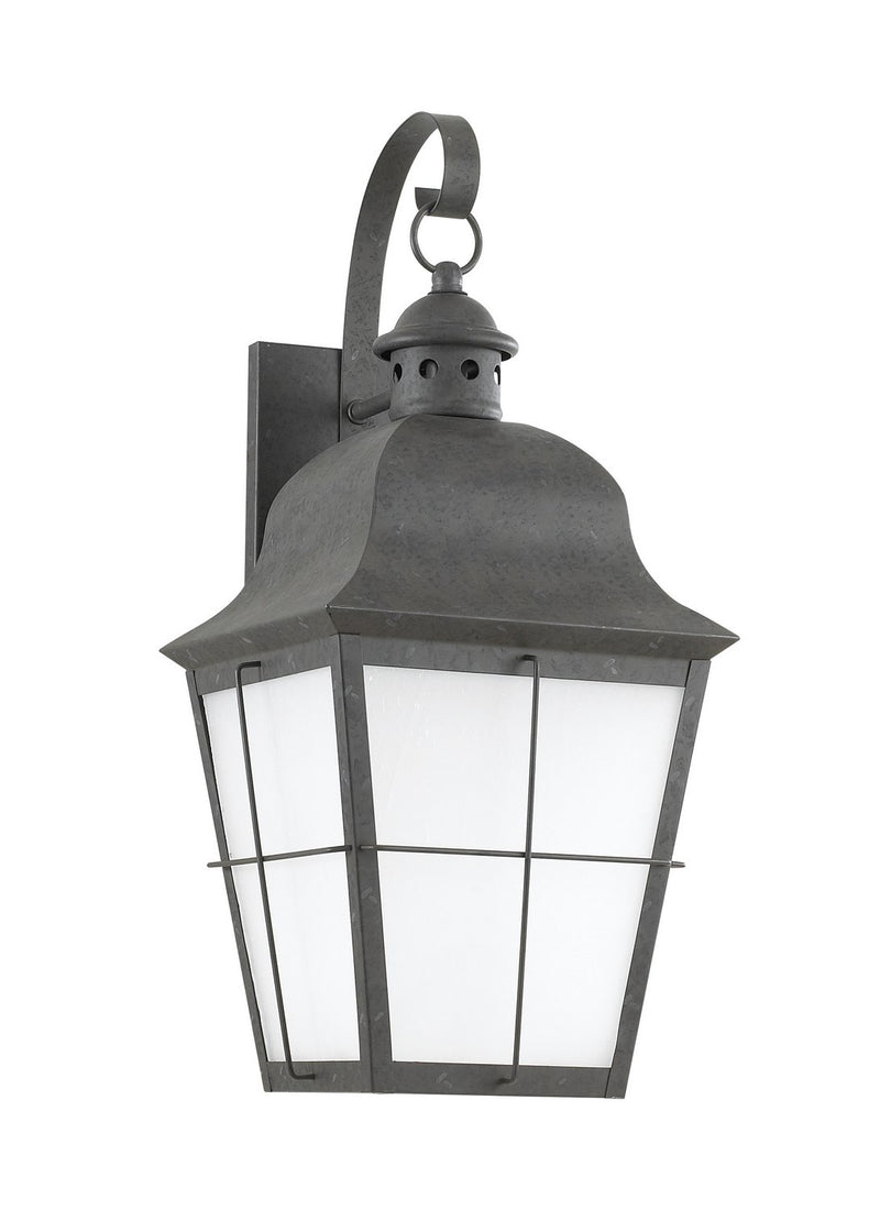 Chatham 21" Frosted Seeded Outdoor Wall Lantern in Oxidized Bronze