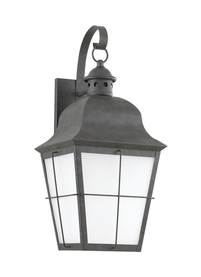 Chatham 21" Frosted Seeded Outdoor Wall Lantern in Oxidized Bronze