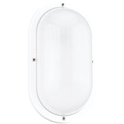 Bayside Oval Outdoor Wall Lantern in White