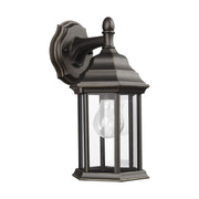 Sevier 12.5" Clear Glass Outdoor Wall Lantern in Antique Bronze