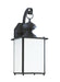 Jamestowne One Light Outdoor Wall Lantern in Black