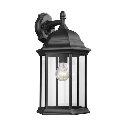 Sevier One Light Outdoor Wall Lantern in Black