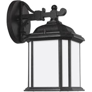 Kent Small Satin Etched Outdoor Wall Lantern in Oxford Bronze