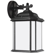 Kent Large Satin Etched Outdoor Wall Lantern in Oxford Bronze