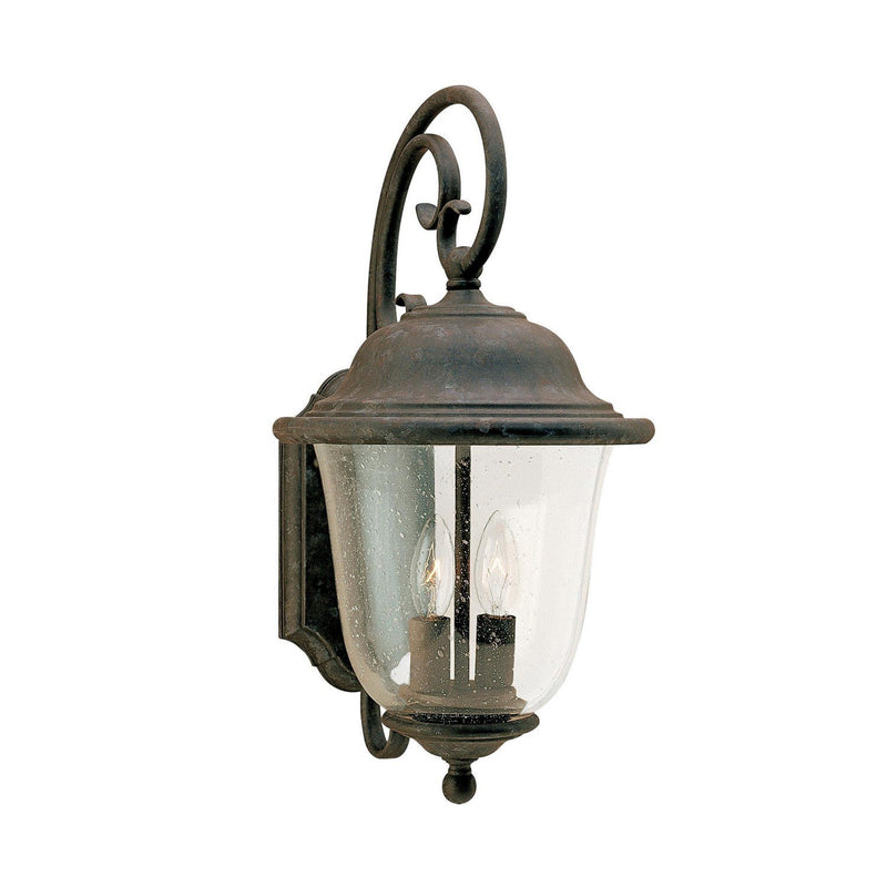 Trafalgar 2-Light Medium Outdoor Wall Lantern in Oxidized Bronze