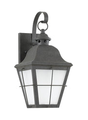 Chatham 14.5" Frosted Seeded Outdoor Wall Lantern in Oxidized Bronze