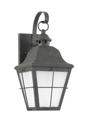 Chatham 14.5" Frosted Seeded Outdoor Wall Lantern in Oxidized Bronze