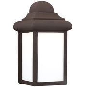 Mullberry Hill Smooth White Glass Outdoor Wall Lantern in Bronze