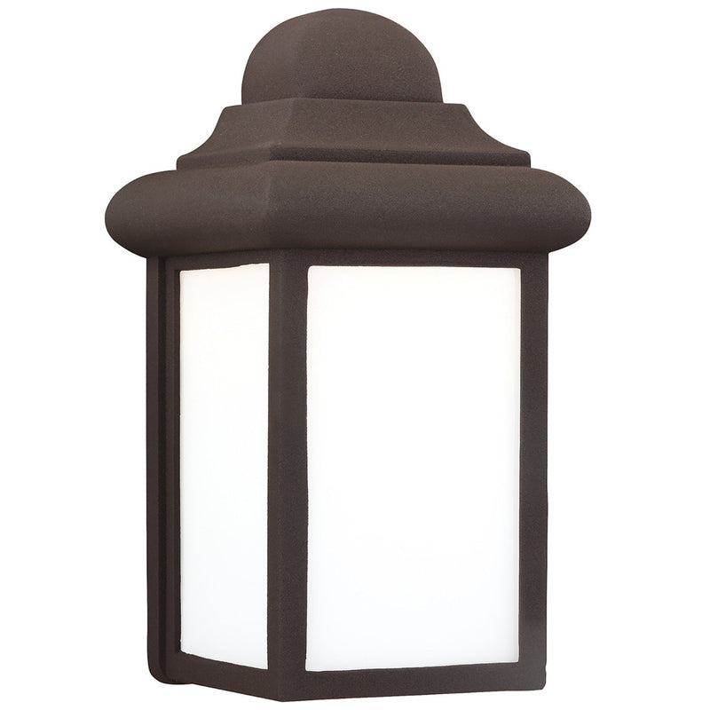 Mullberry Hill Smooth White Glass Outdoor Wall Lantern in Bronze