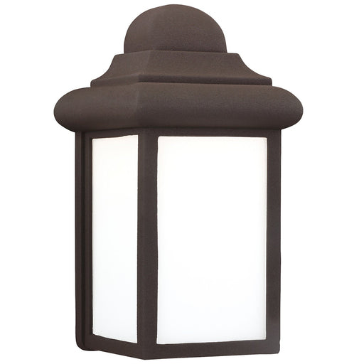 Mullberry Hill Smooth White Glass Outdoor Wall Lantern in Bronze