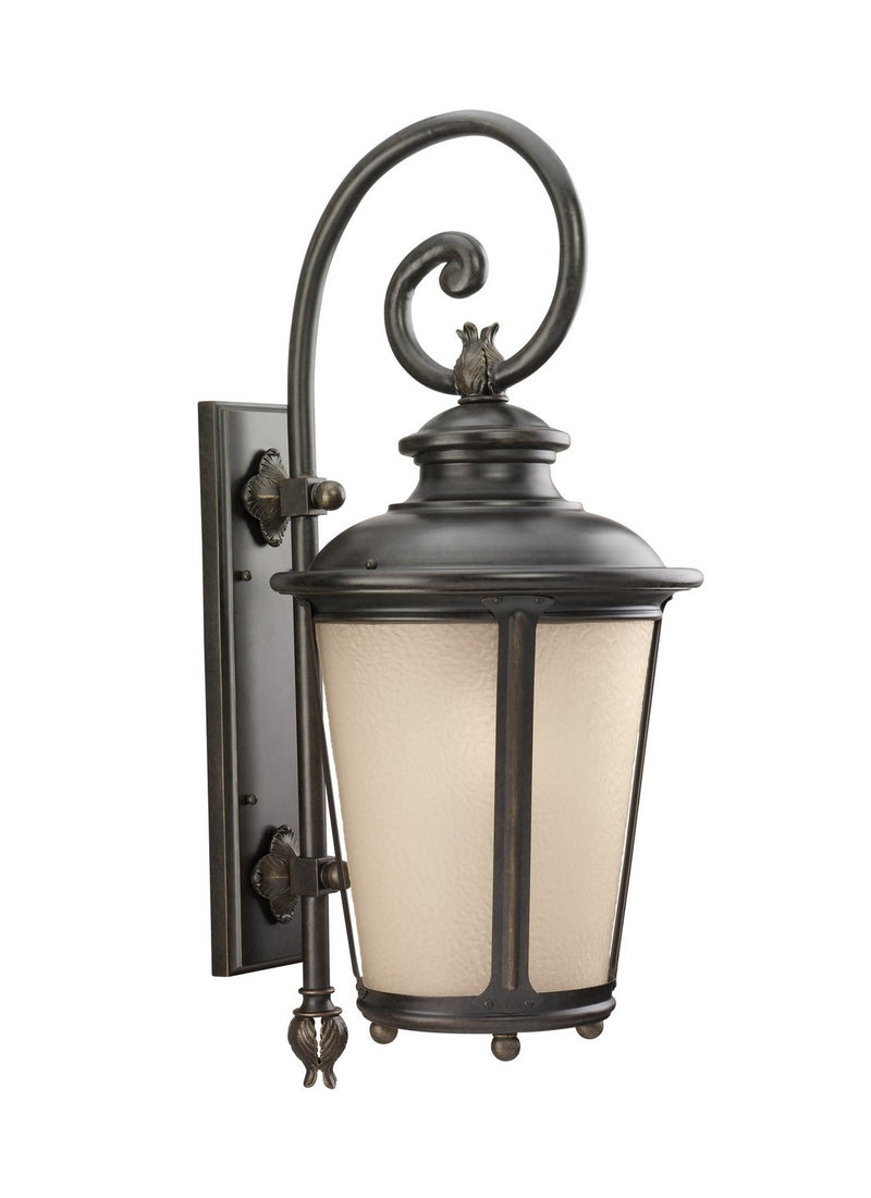 Cape May 29.75" Outdoor Wall Lantern in Burled Iron