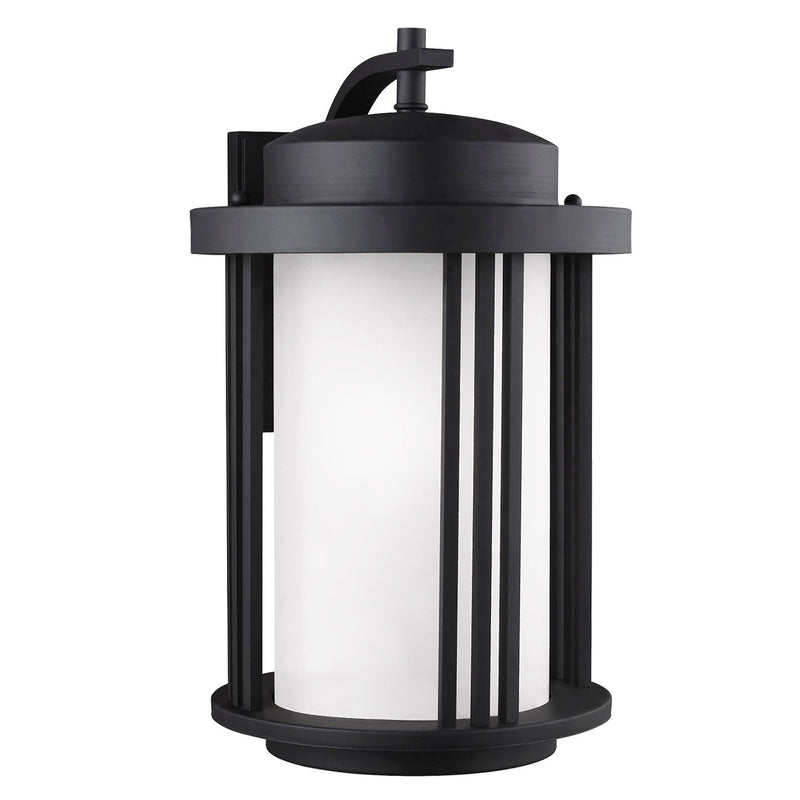 Crowell Large Outdoor Wall Lantern in Black
