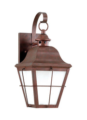 Chatham 14.5" Clear Seeded Outdoor Wall Lantern 8462D in Weathered Copper