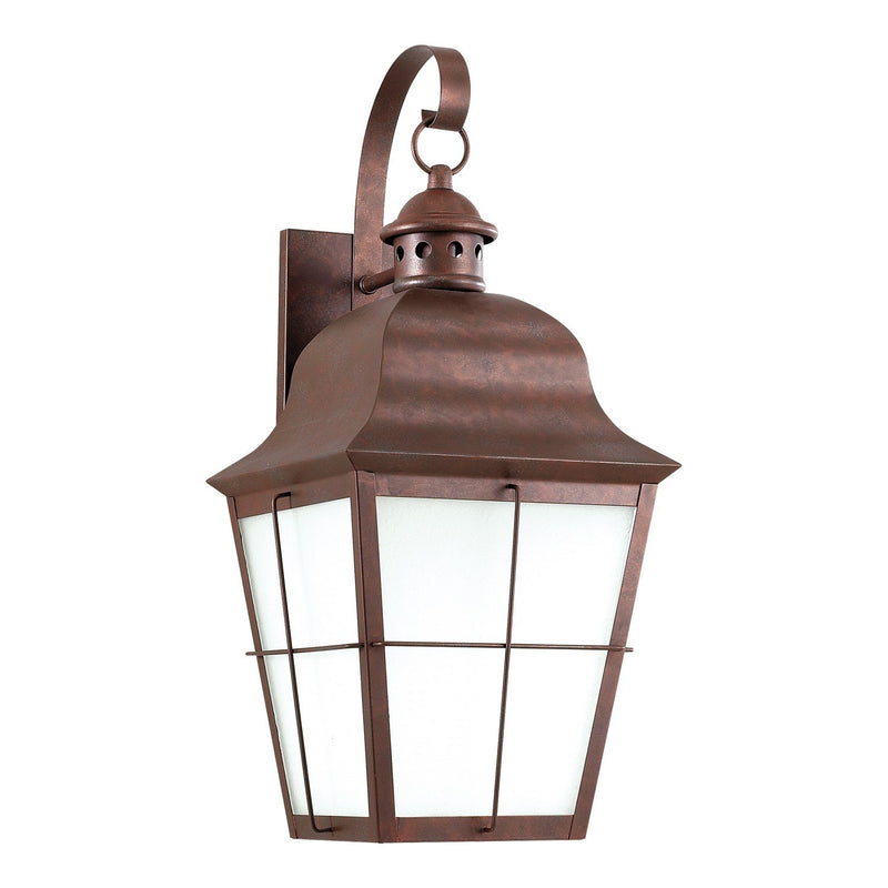 Chatham 21" Clear Seeded Outdoor Wall Lantern in Weathered Copper