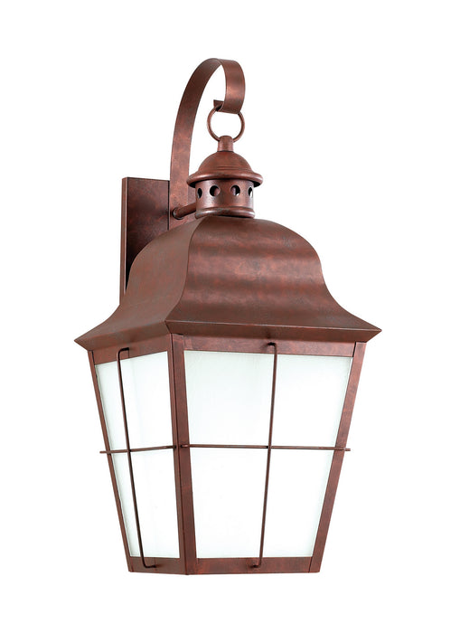 Chatham One Light Outdoor Wall Lantern in Weathered Copper