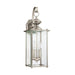 Jamestowne Two Light Outdoor Wall Lantern in Antique Brushed Nickel