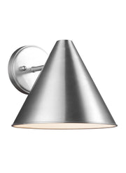 Crittenden 10" Outdoor Wall Sconce in Satin Aluminum