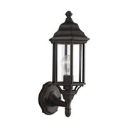 Sevier 16.25" Clear Glass Outdoor Wall Lantern in Antique Bronze